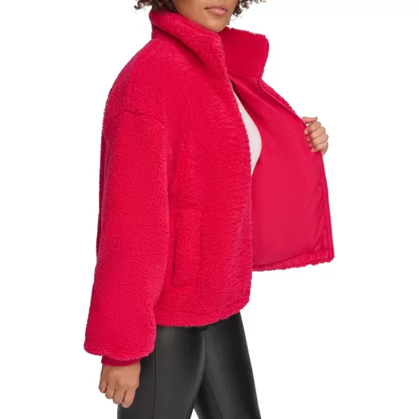 imageLevis Womens Zip Up Sherpa Teddy JacketFuchsia