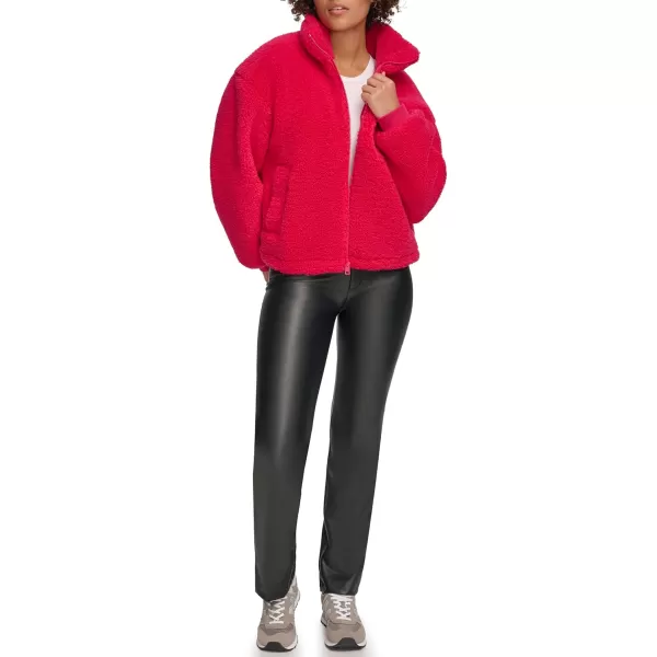 imageLevis Womens Zip Up Sherpa Teddy JacketFuchsia