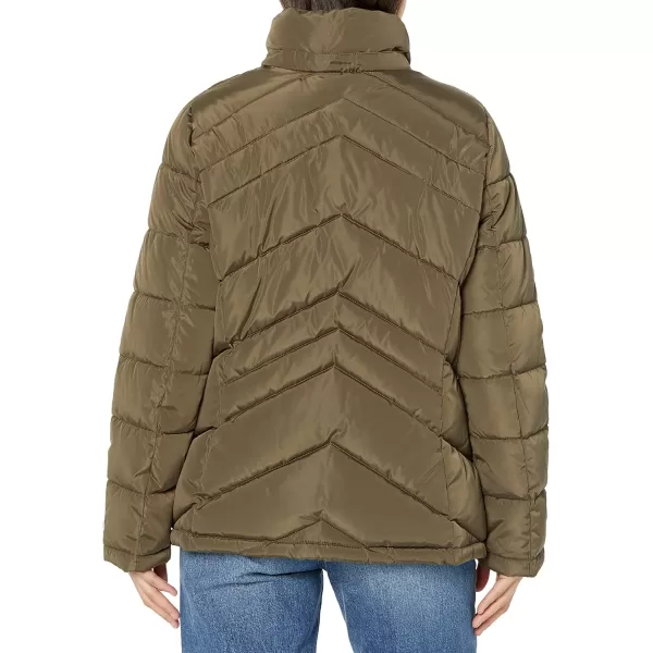 imageTommy Hilfiger Womens Fur Hooded Short Puffer JacketJuniper