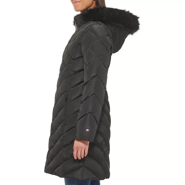 imageTommy Hilfiger Womens Long Down Puffer JacketBlack