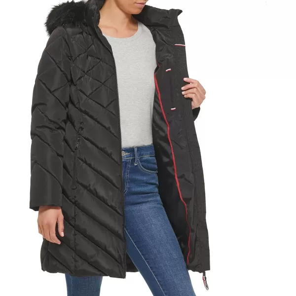 imageTommy Hilfiger Womens Long Down Puffer JacketBlack