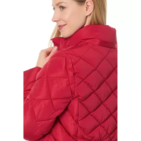 imageTommy Hilfiger Womens Long Down Puffer JacketCrimson