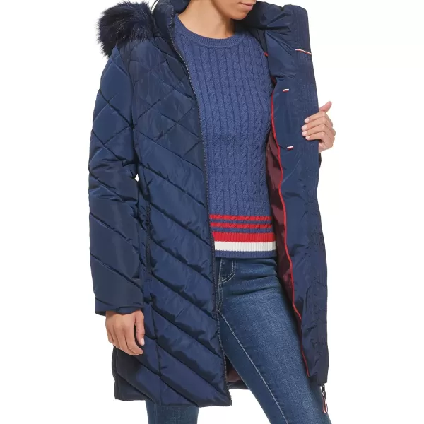 imageTommy Hilfiger Womens Long Down Puffer JacketNavy