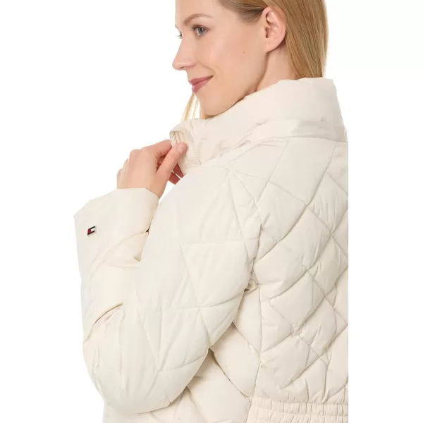 imageTommy Hilfiger Womens Long Down Puffer JacketWhitesand