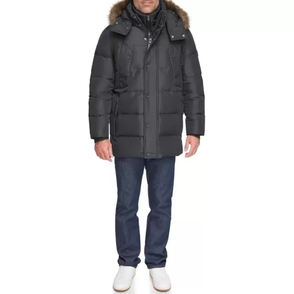 imageAndrew Marc Mens Mid Length Down JacketBlack Gattica