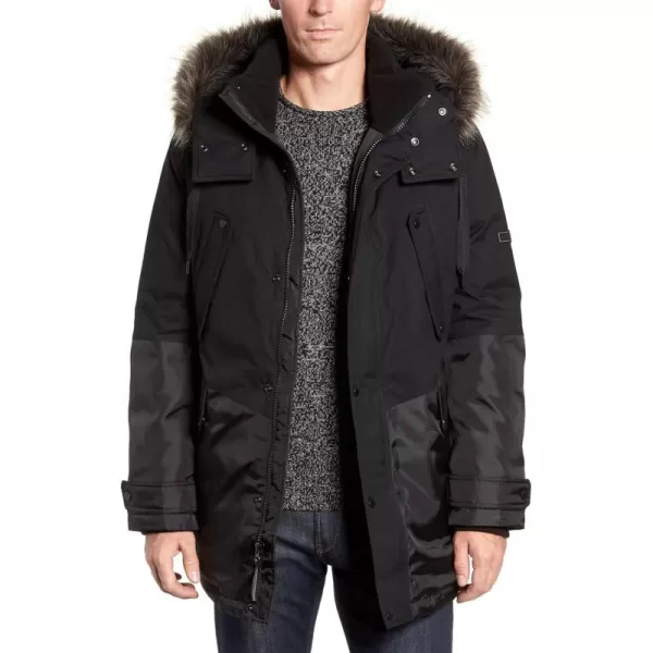 imageAndrew Marc Mens Mid Length Down JacketBlack Maxfield