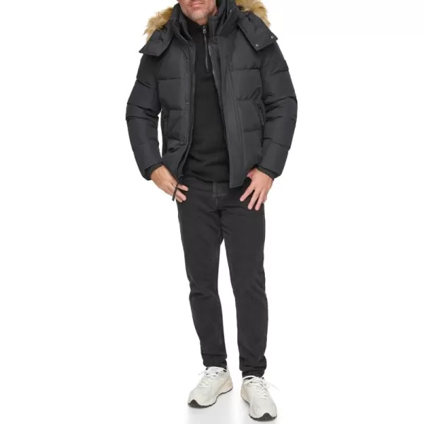 imageAndrew Marc Mens Mid Length Down JacketBlack Umbra