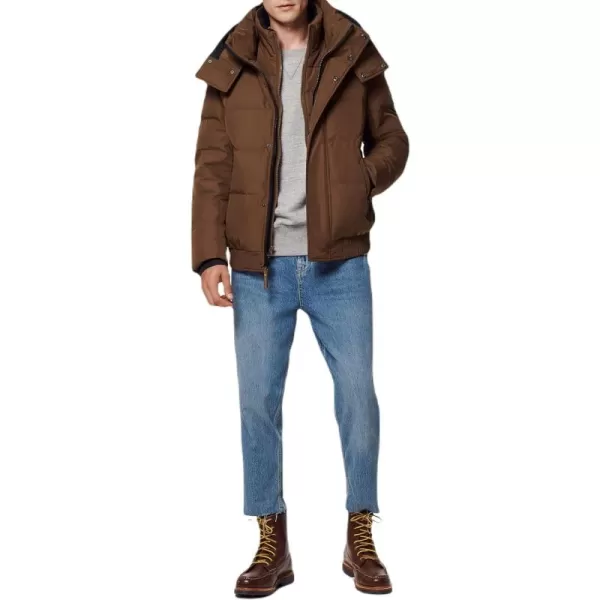 imageAndrew Marc Mens Mid Length Down JacketCappucino Phoenix