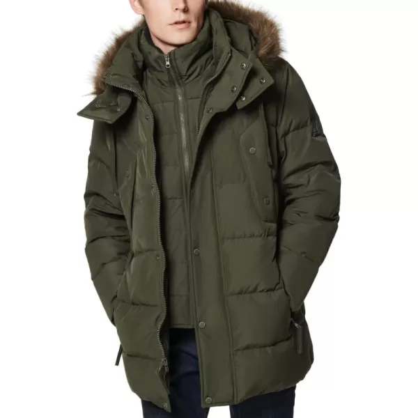 imageAndrew Marc Mens Mid Length Down JacketForest Gattica