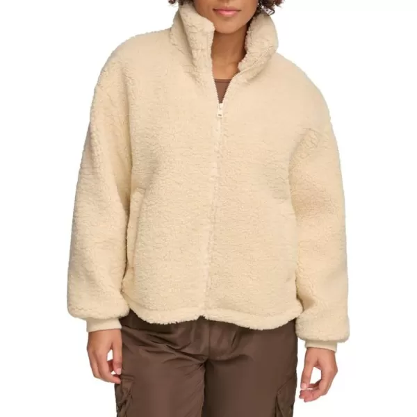 imageLevis Womens Zip Up Sherpa Teddy JacketCrme Brulee