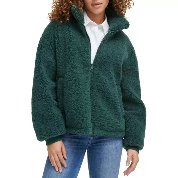 imageLevis Womens Zip Up Sherpa Teddy JacketDarkest Spruce