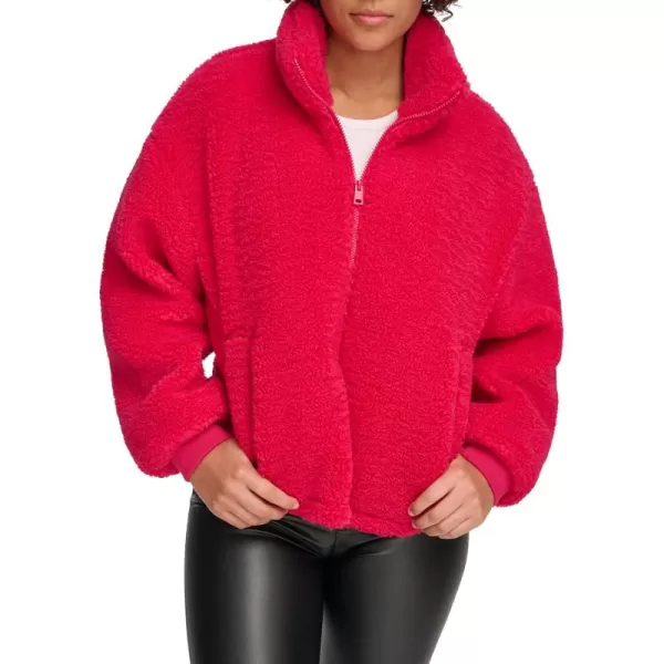 imageLevis Womens Zip Up Sherpa Teddy JacketFuchsia