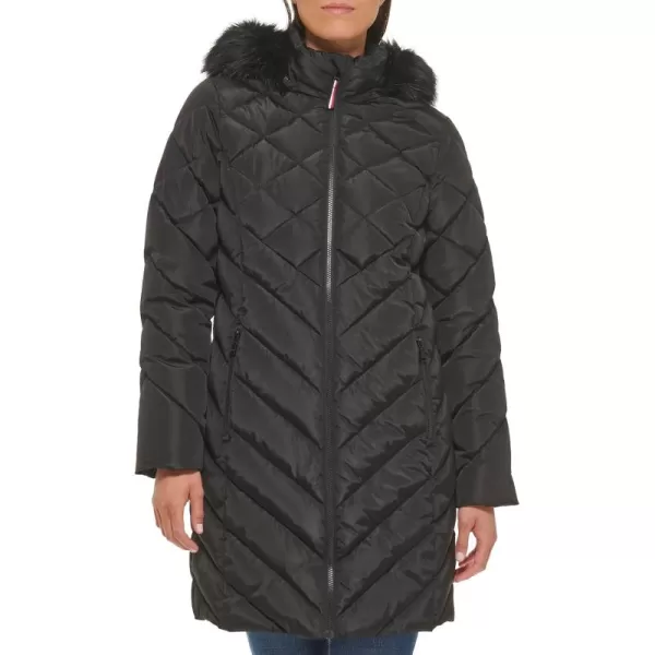 imageTommy Hilfiger Womens Long Down Puffer JacketBlack