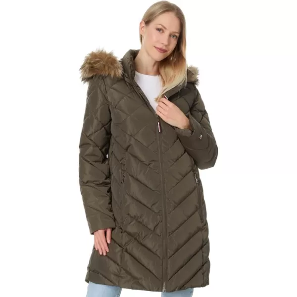 imageTommy Hilfiger Womens Long Down Puffer JacketJuniper