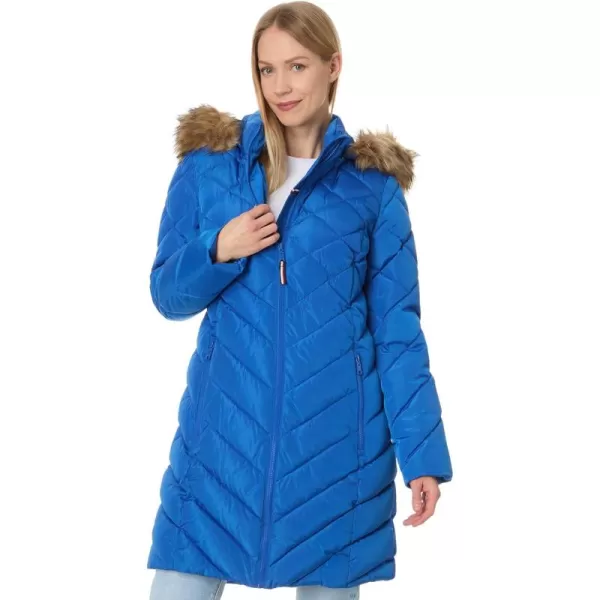 imageTommy Hilfiger Womens Long Down Puffer JacketNautical Blue