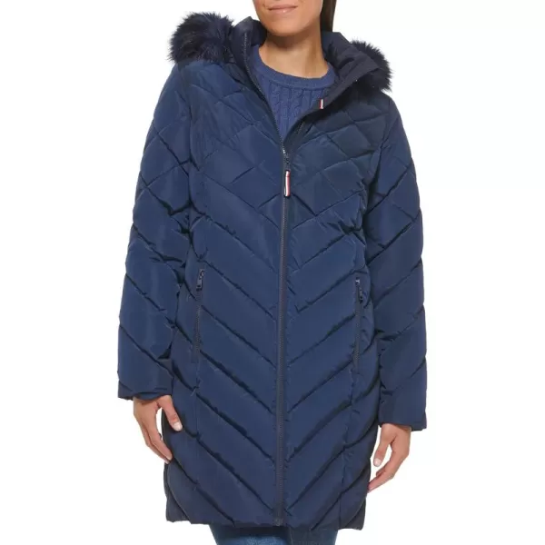 imageTommy Hilfiger Womens Long Down Puffer JacketNavy