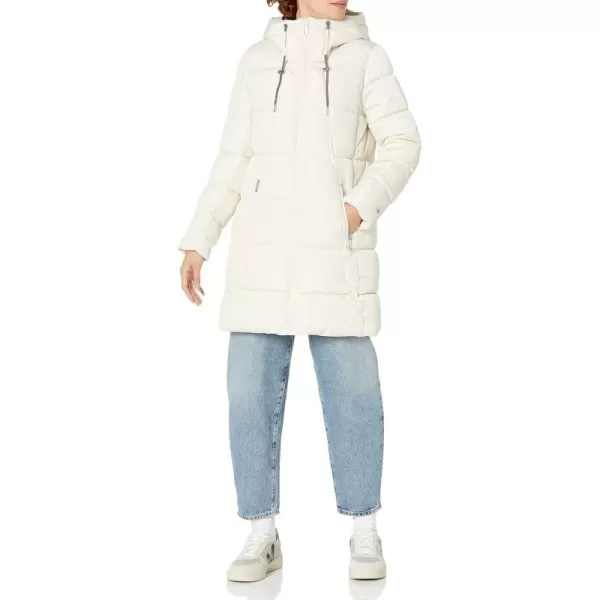 imageTommy Hilfiger Womens Long Down Puffer JacketWhite Sand