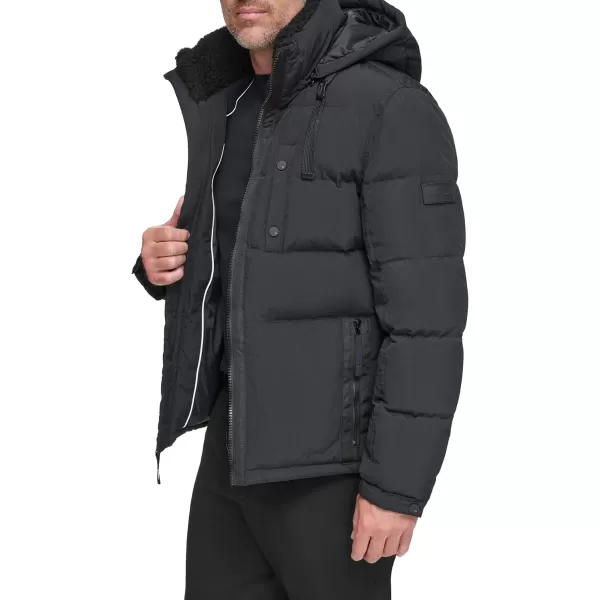 imageAndrew Marc Mens MidLength Puffer JacketBlack Hubble