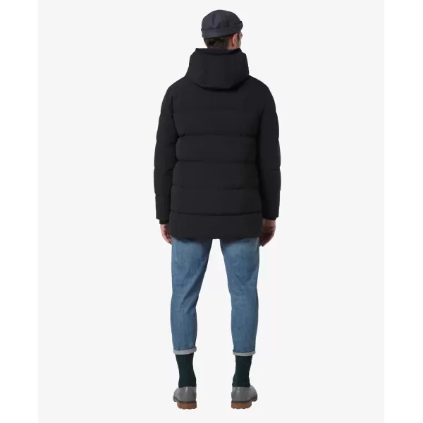 imageAndrew Marc Mens MidLength Puffer JacketBlack Silverton