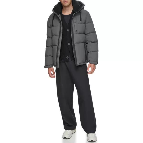 imageAndrew Marc Mens MidLength Puffer JacketCharcoal Hubble