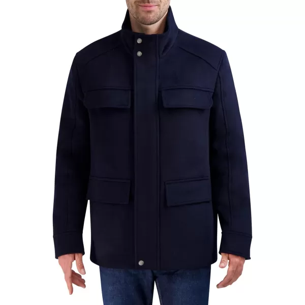 imageCole Haan Mens Wool MultiPocket CoatNavy