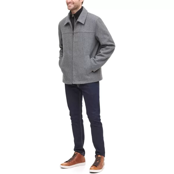 imageDOCKERS Mens Wool Blend Zip Up Jacket with Quilted BibLight GreySoftshell Bib