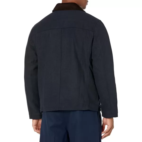 imageDOCKERS Mens Wool Blend Zip Up Jacket with Quilted BibNavy Without Bib