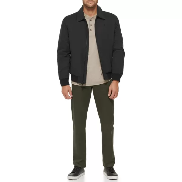 imageDockers Mens Micro Twill Golf Bomber Jacket Standard and Big ampamp TallBlack Filled