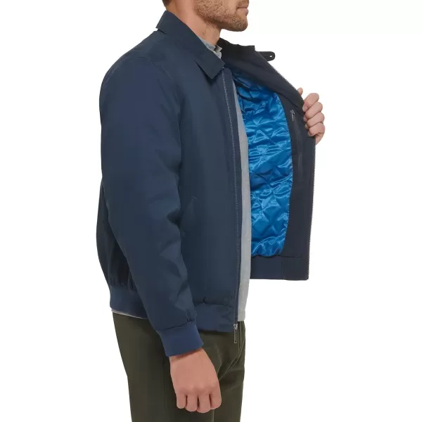 imageDockers Mens Micro Twill Golf Bomber Jacket Standard and Big ampamp TallDark Navy Filled