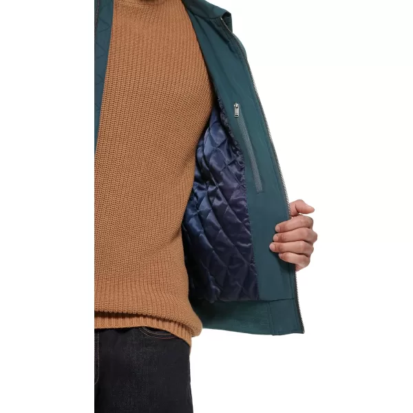 imageDockers Mens Micro Twill Golf Bomber Jacket Standard and Big ampamp TallForest Filled