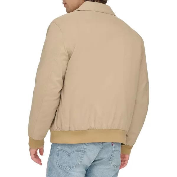 imageDockers Mens Micro Twill Golf Bomber Jacket Standard and Big ampamp TallHarvest Gold Filled