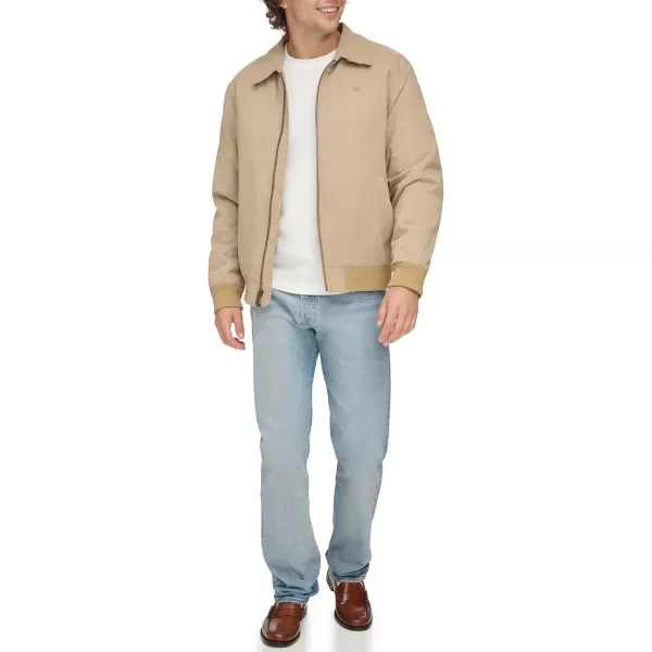 imageDockers Mens Micro Twill Golf Bomber Jacket Standard and Big ampamp TallHarvest Gold Filled