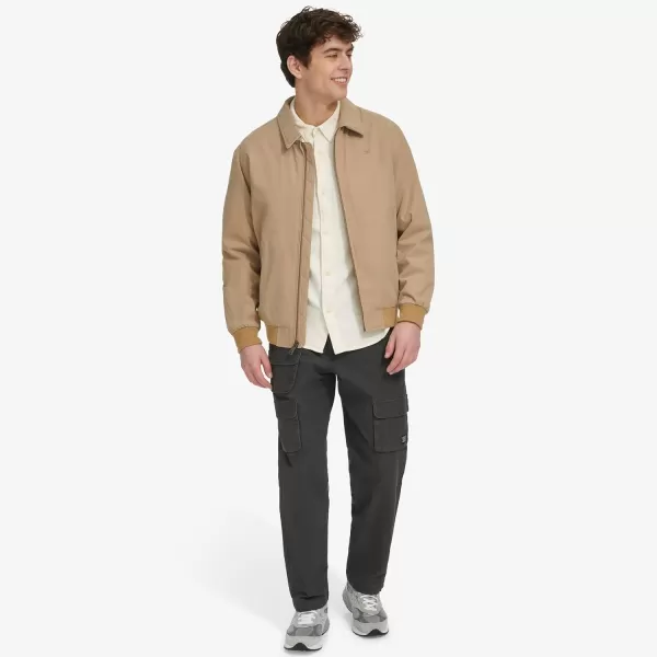 imageDockers Mens Micro Twill Golf Bomber Jacket Standard and Big ampamp TallHarvest Gold Unfilled
