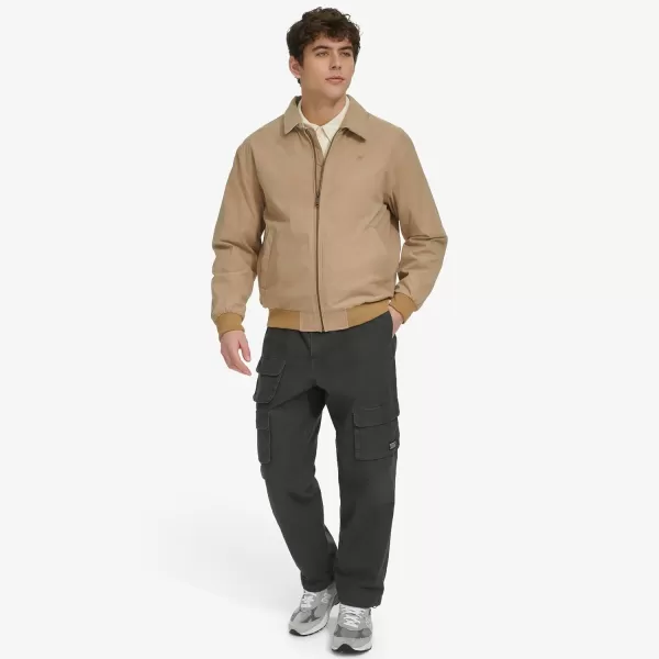imageDockers Mens Micro Twill Golf Bomber Jacket Standard and Big ampamp TallHarvest Gold Unfilled