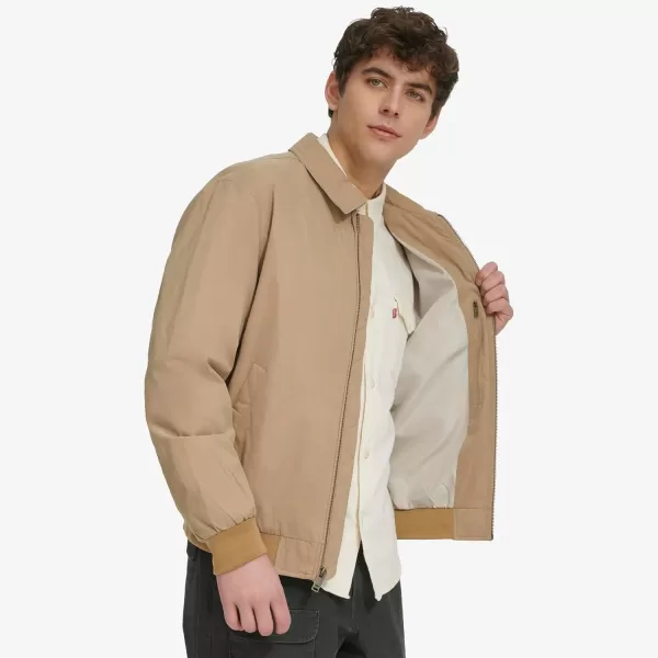 imageDockers Mens Micro Twill Golf Bomber Jacket Standard and Big ampamp TallHarvest Gold Unfilled