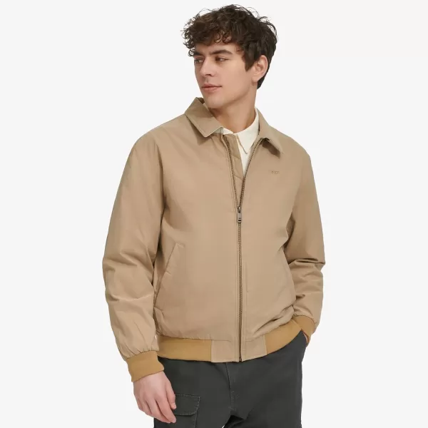 imageDockers Mens Micro Twill Golf Bomber Jacket Standard and Big ampamp TallHarvest Gold Unfilled