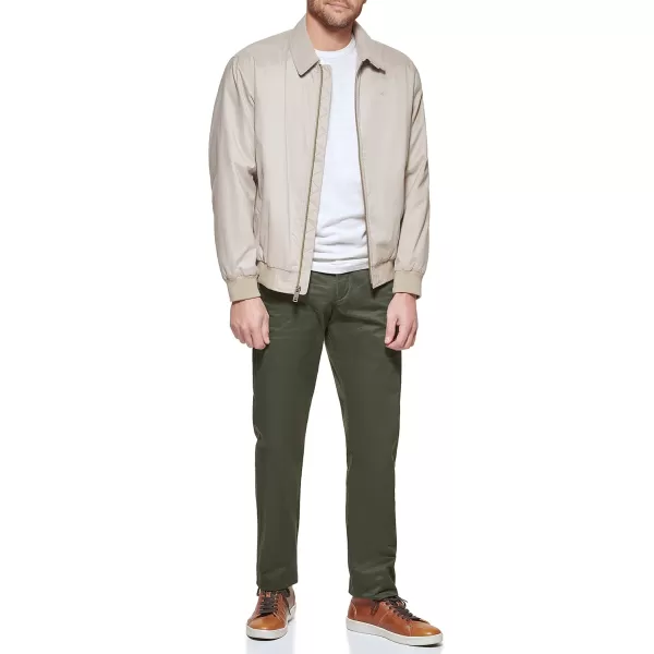 imageDockers Mens Micro Twill Golf Bomber Jacket Standard and Big ampamp TallKhaki