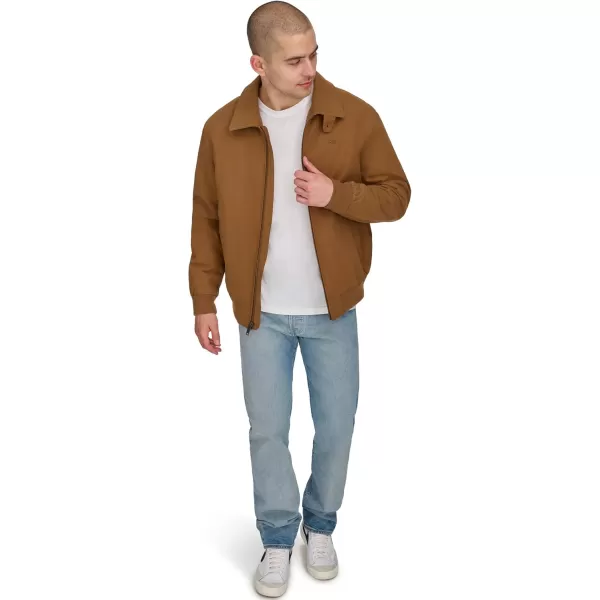 imageDockers Mens Micro Twill Golf Bomber Jacket Standard and Big ampamp TallMoroccan Brown Filled