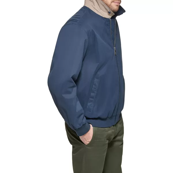 imageDockers Mens Micro Twill Golf Bomber Jacket Standard and Big ampamp TallNavy