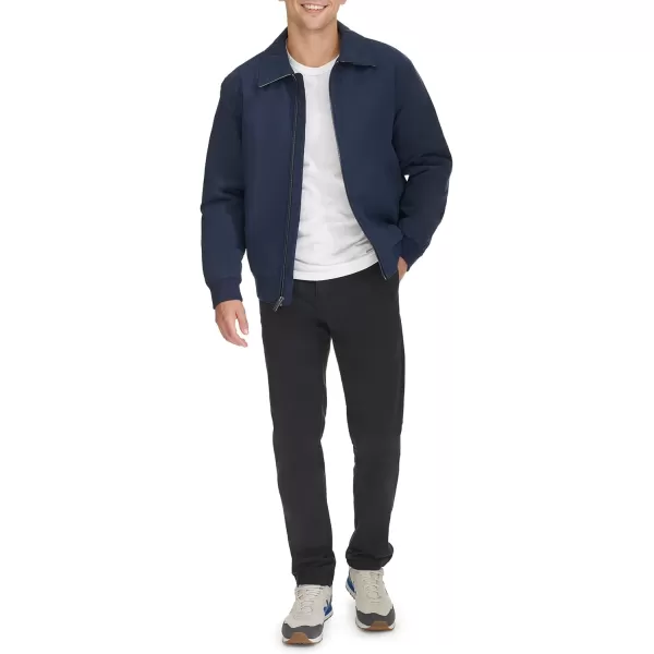 imageDockers Mens Micro Twill Golf Bomber Jacket Standard and Big ampamp TallNavy Filled