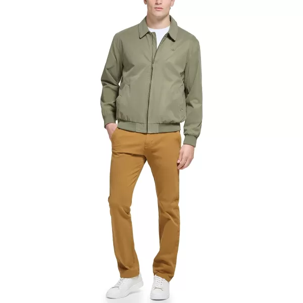 imageDockers Mens Micro Twill Golf Bomber Jacket Standard and Big ampamp TallOlive