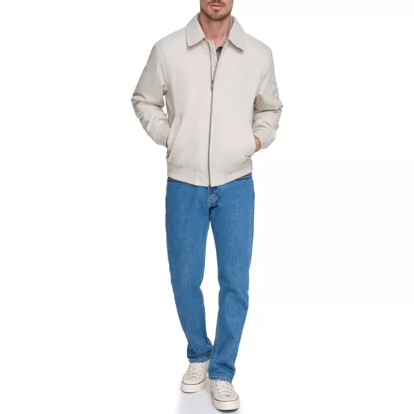 imageDockers Mens Micro Twill Golf Bomber Jacket Standard and Big ampamp TallSahara Khaki Filled