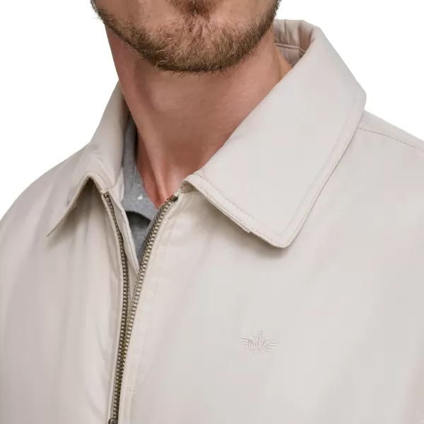 imageDockers Mens Micro Twill Golf Bomber Jacket Standard and Big ampamp TallSahara Khaki Filled