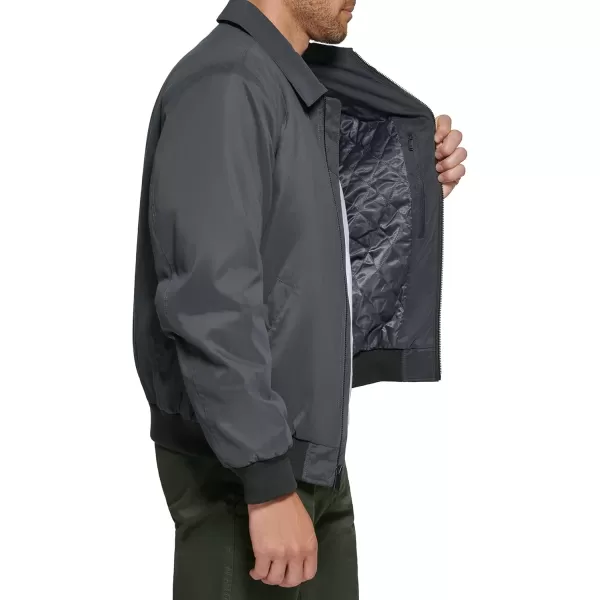 imageDockers Mens Micro Twill Golf Bomber Jacket Standard and Big ampamp TallSteel Filled