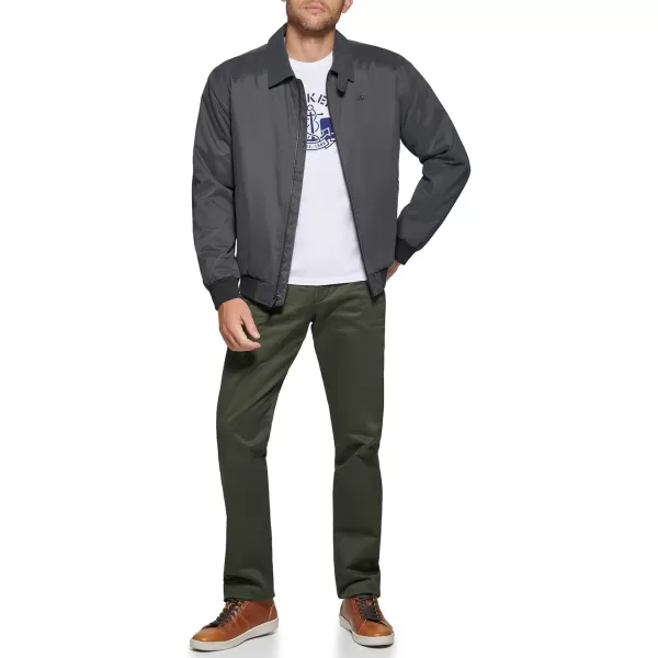 imageDockers Mens Micro Twill Golf Bomber Jacket Standard and Big ampamp TallSteel Filled