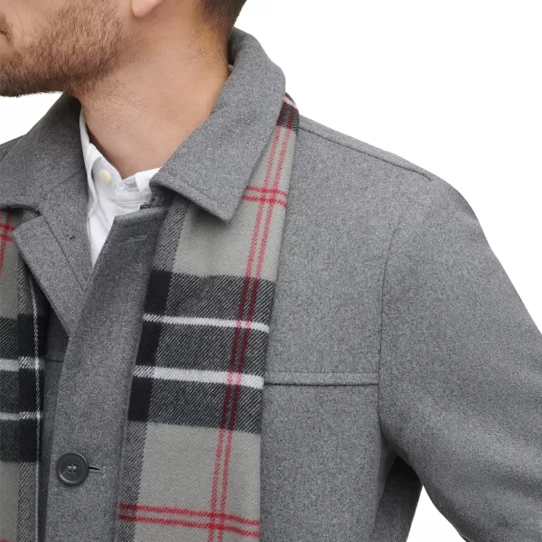 imageDockers Mens Weston Wool Blend Coat with Scarf Regular and Big ampamp TallLight Grey