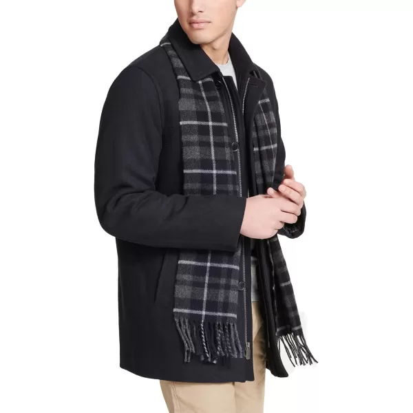 imageDockers Mens Weston Wool Blend Coat with Scarf Regular and Big ampamp TallNavy