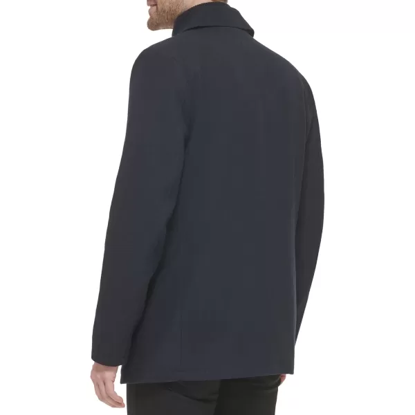 imageKenneth Cole Mens Double Breasted Bib Peacoat Pea Coat Navy