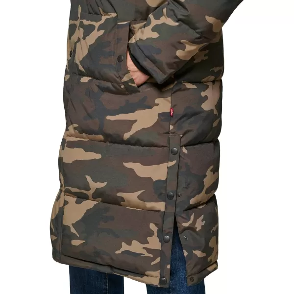 imageLevis Mens Arctic Cloth Extra Long Parka JacketCamouflage