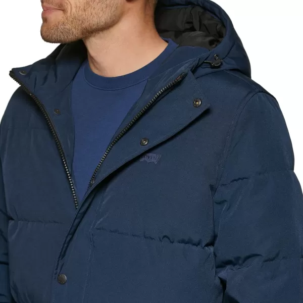 imageLevis Mens Arctic Cloth Extra Long Parka JacketNavy